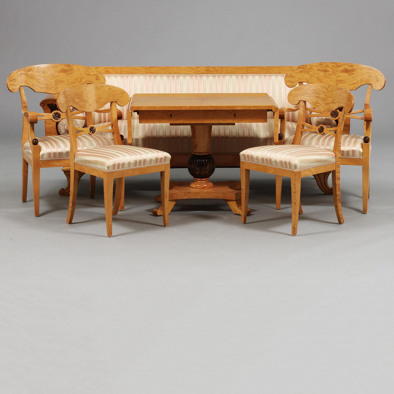 SALONGSMÖBEL, 6 delar, Karl-Johan stil, 1900-tal.