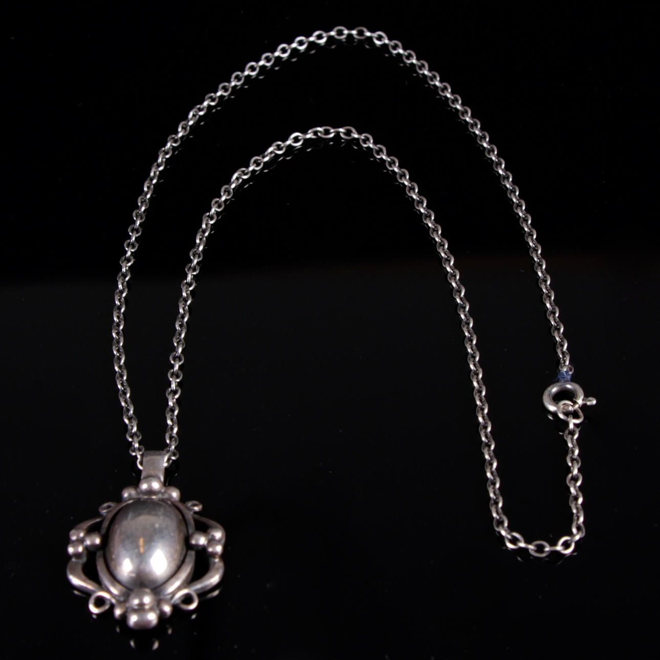 HALSSMYCKE, med kedja, sterlingsilver, Georg Jensen, 1989.