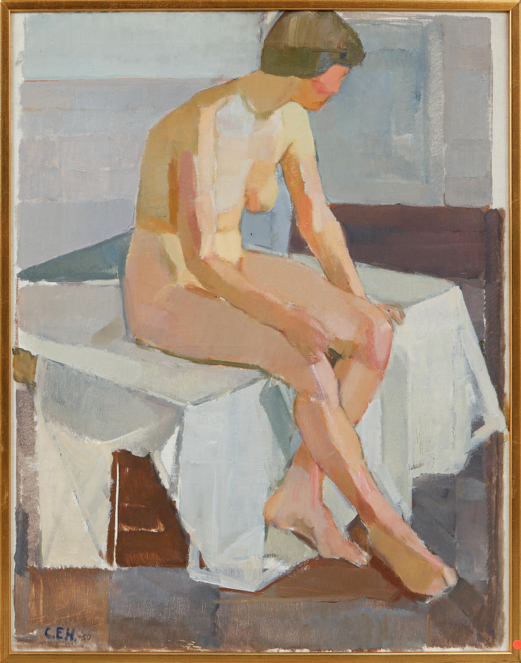 CARL-ERIK HAMMARÉN. Seated model, oil on canvas, signed.