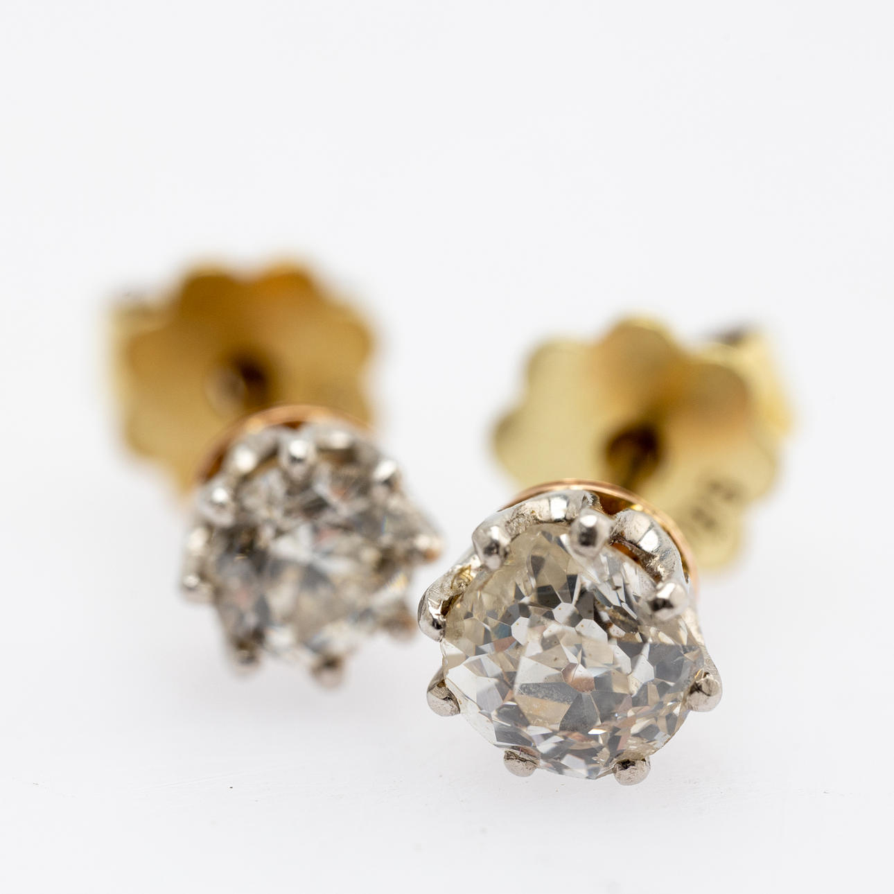 earrings with diamonds.