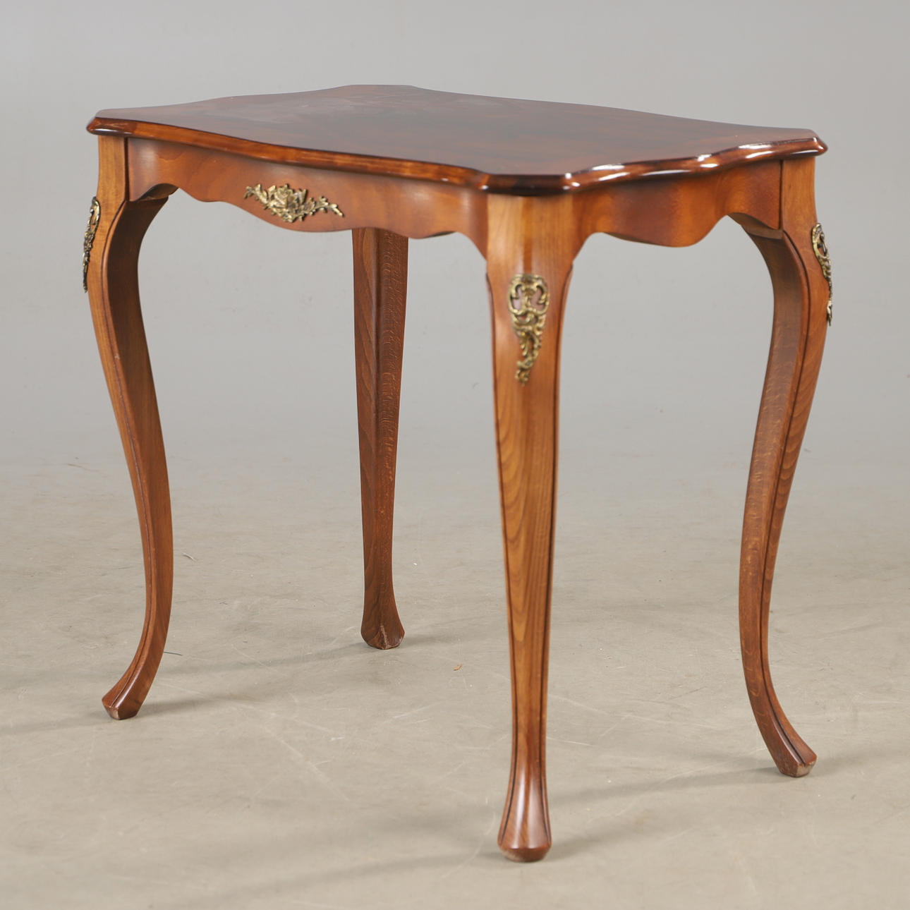 Side table, walnut and beech, rococo style.