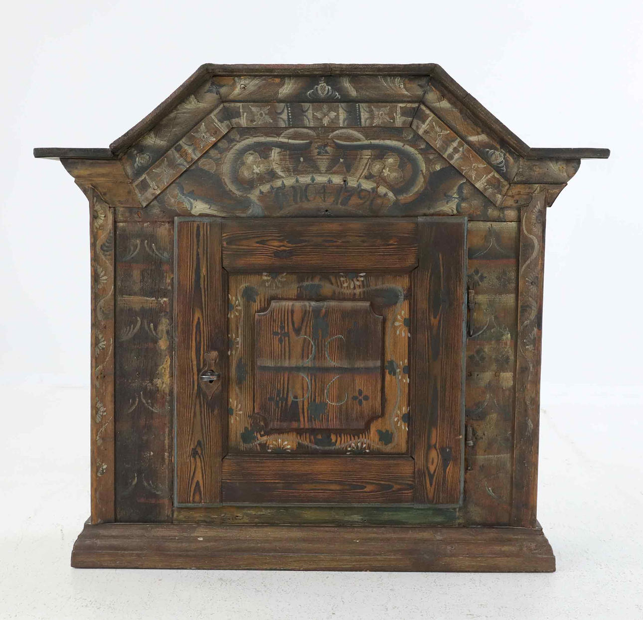 A cabinet, Allmoge, Hälsingland, dated 1790.