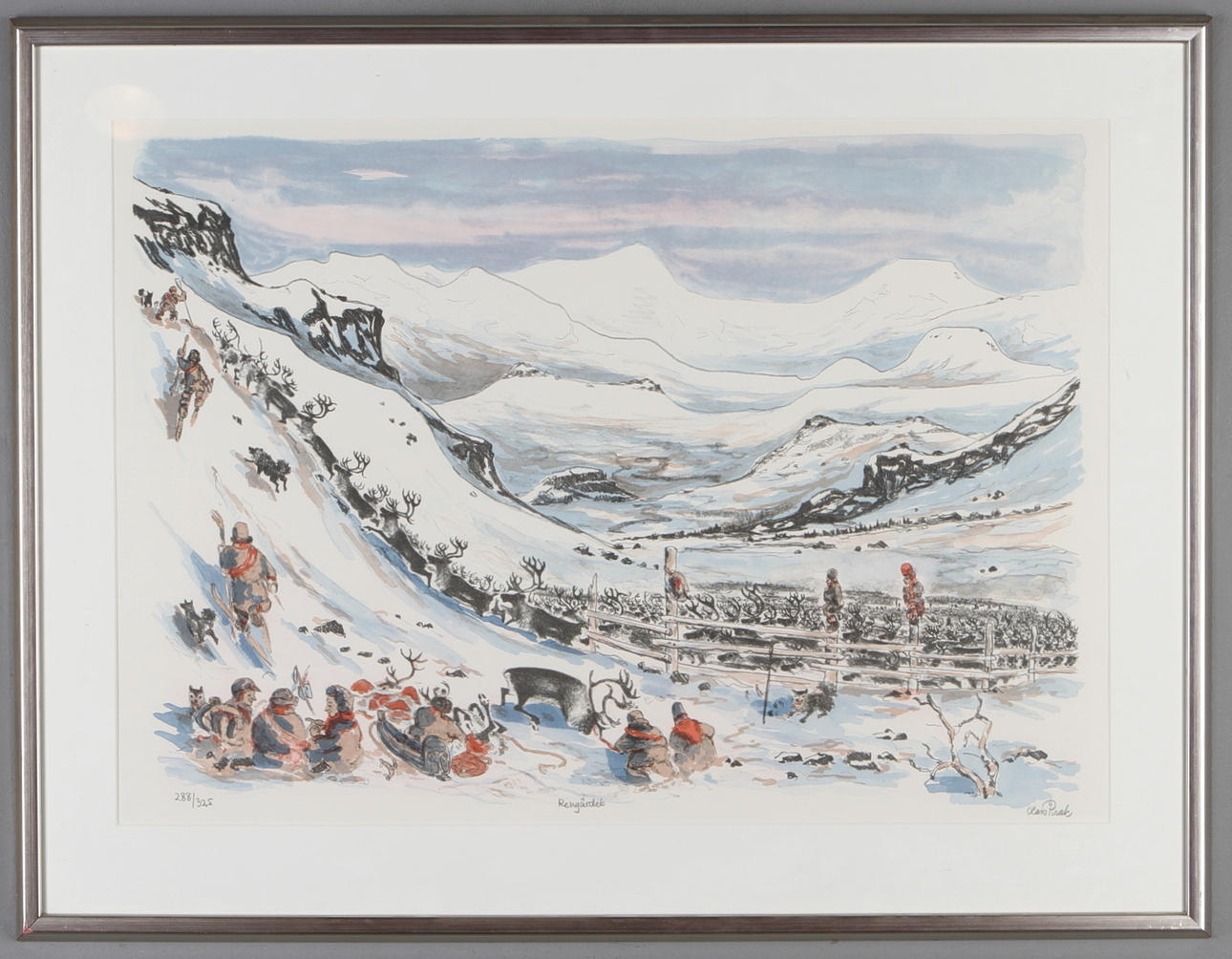 LARS PIRAK. Rengärdet, färglitografi, signerad och numrerad 288/325.