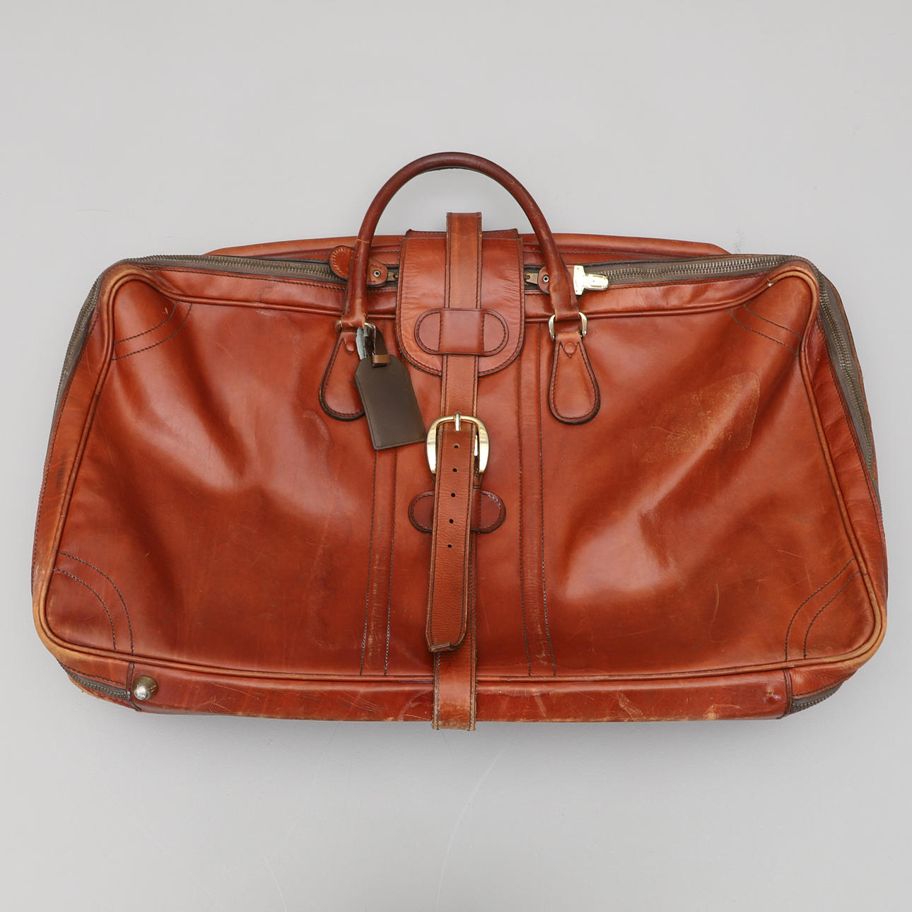 RESVÄSKA, läder, 1900-talets andra hälft.