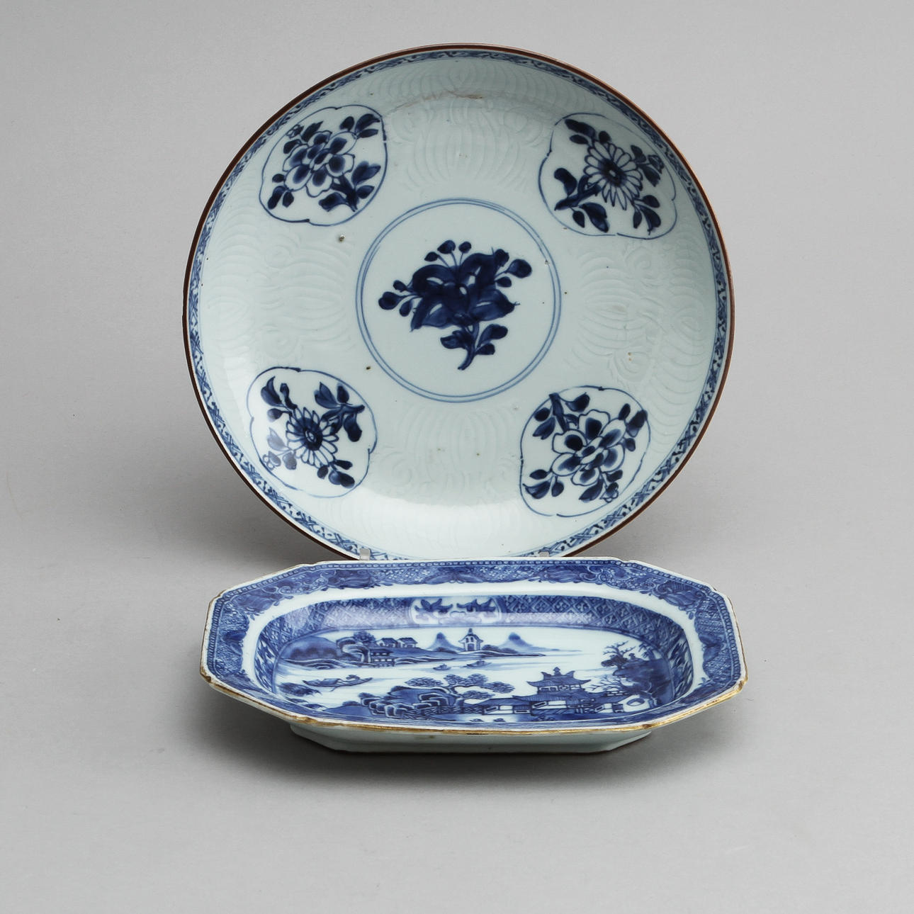 FAT, 2 st, porslin, Kina, Qianlong, 1736-1795.