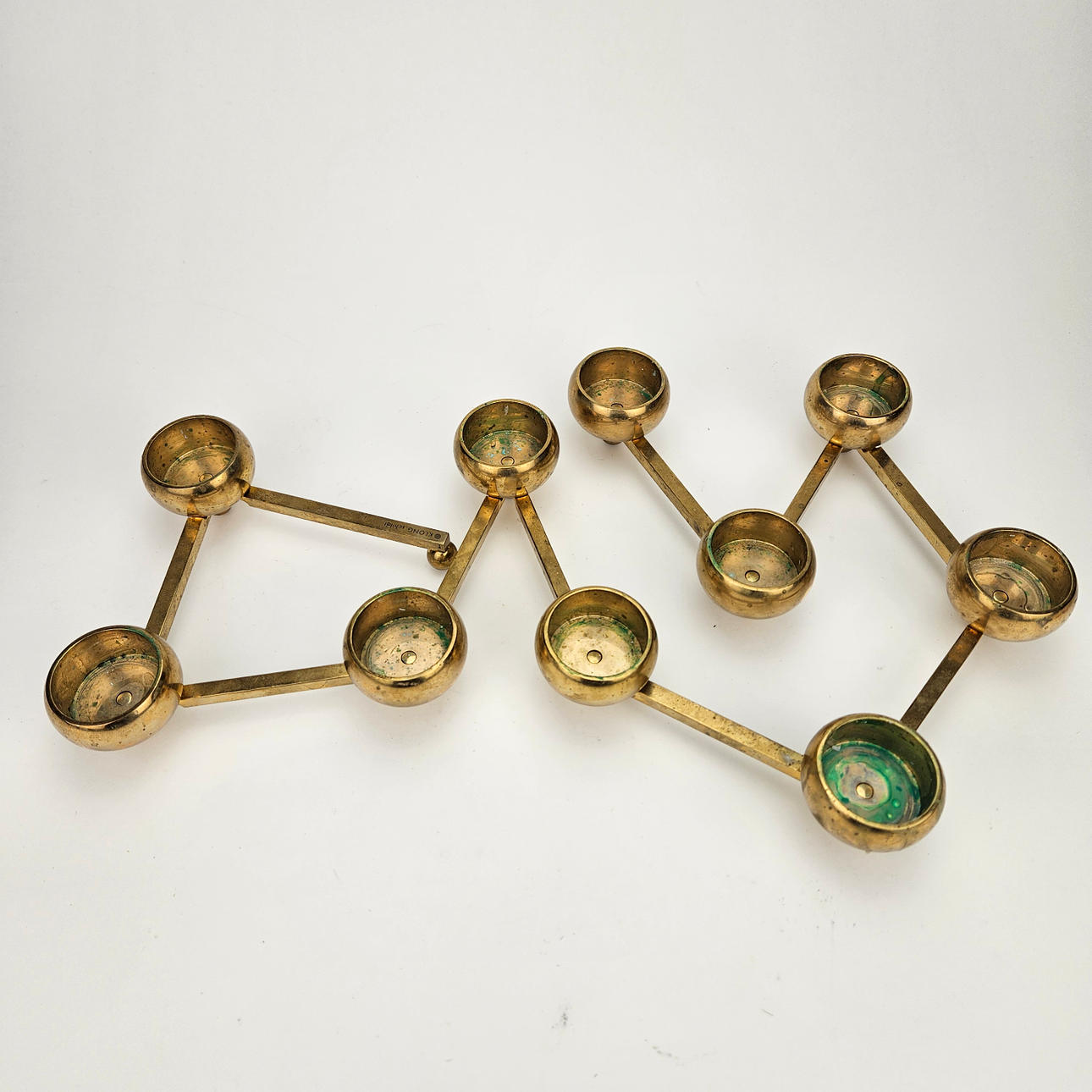 EVA SCHILDT. Lysestage, messing, Constella large, Klong.