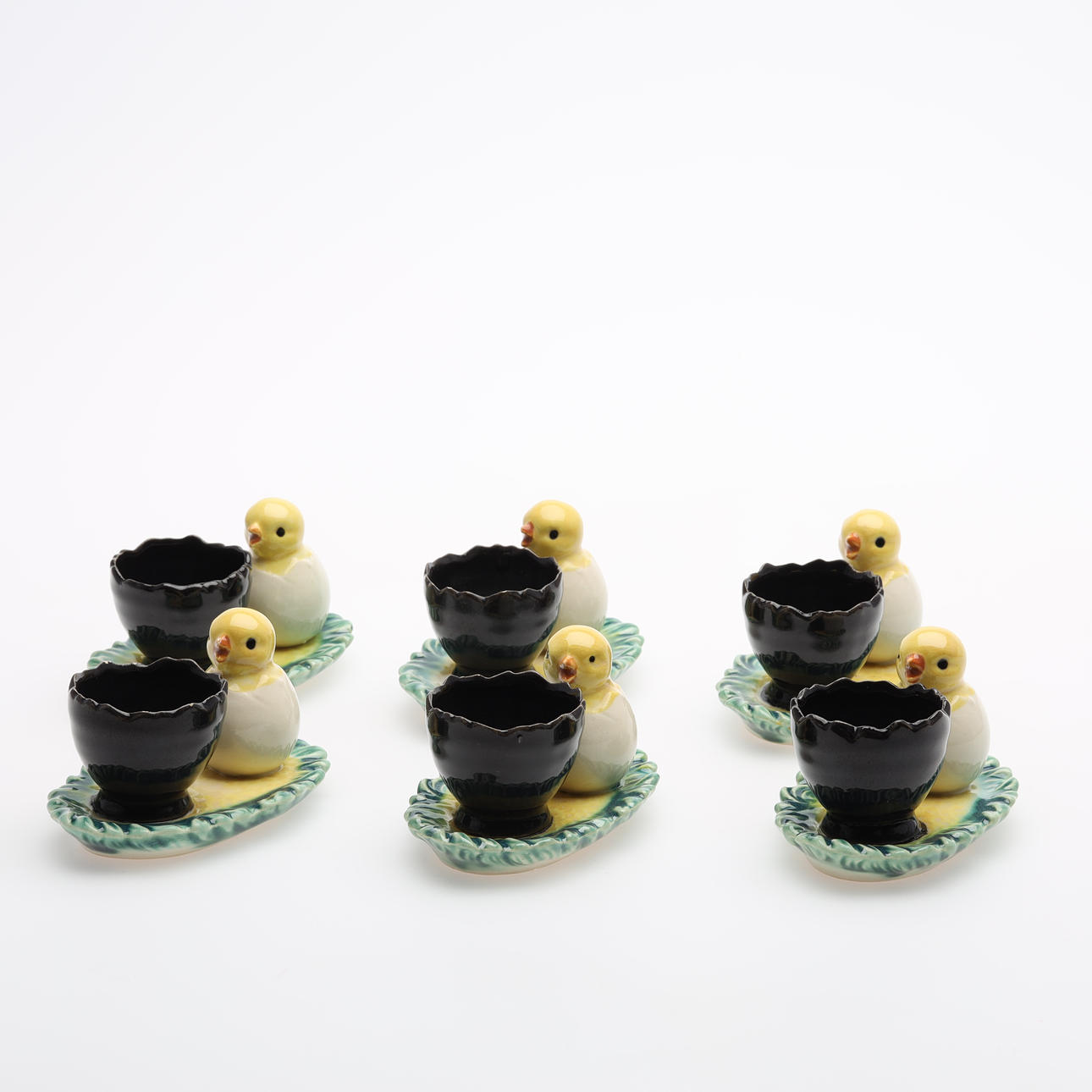 ÆGGEKOPPER, 6 stk., porcelæn.