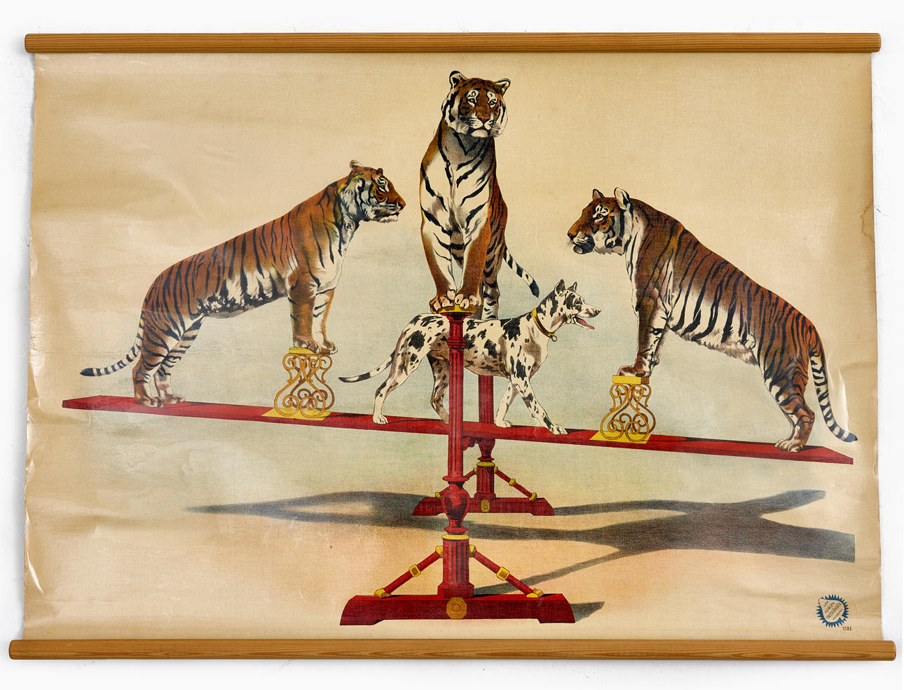 LITOGRAFISK PLAN, DYREMOTIV, Adolph Friedländer, Hamburg, ca. 1900.