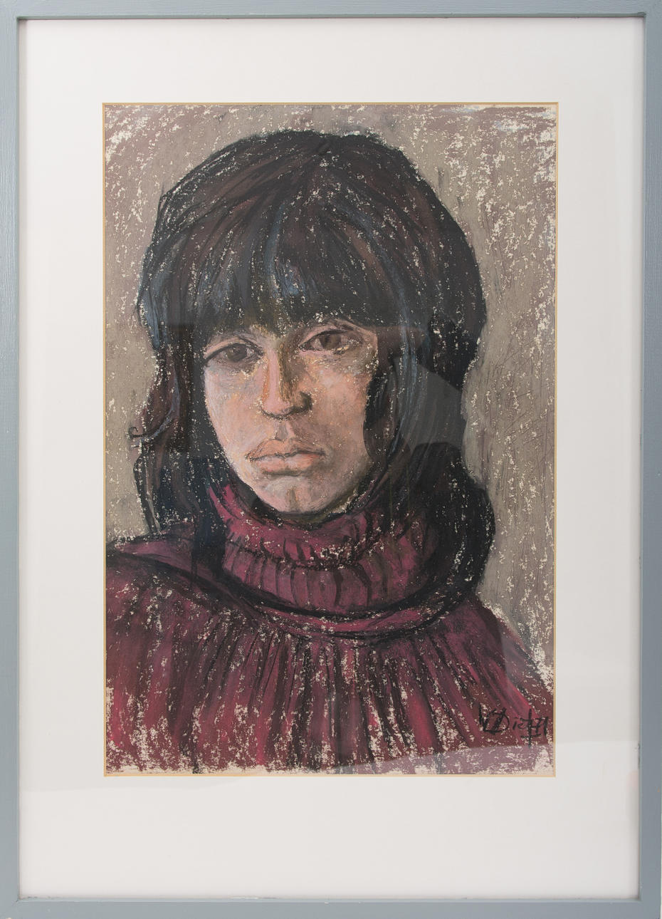 WERNER DIETZ. "Doreen", pastell, sign och dat. 1971.
