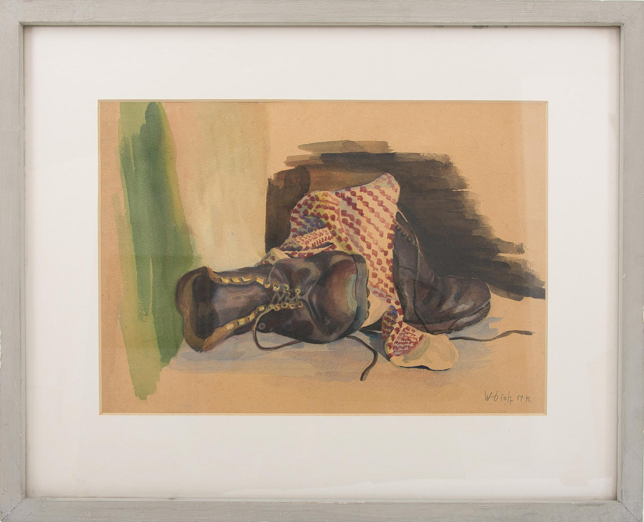 WERNER DIETZ. vattenfärg signerad och daterad 1946.