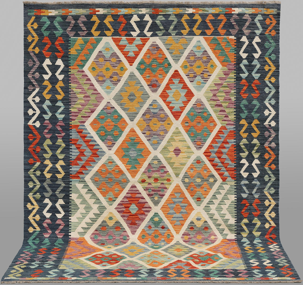 ORIENT CARPET, Kelim, Classic design, 241x177 cm.
