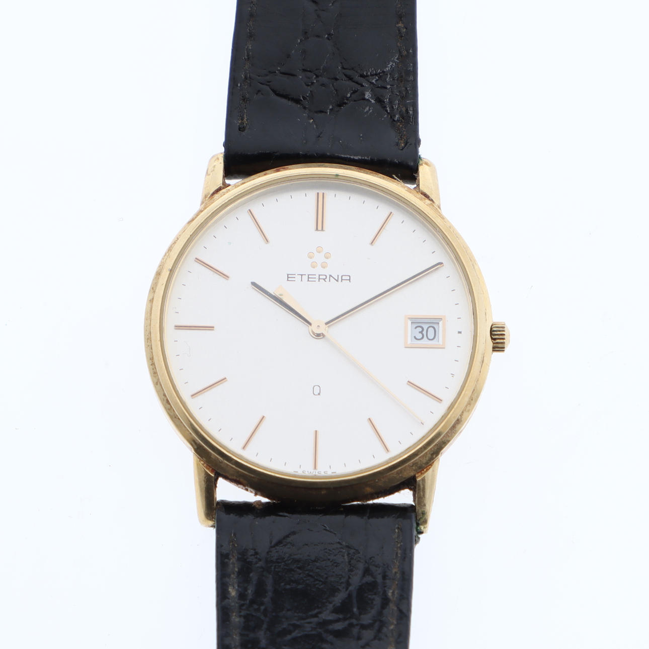 ETERNA, 18k gold, men's wristwatch, quartz.