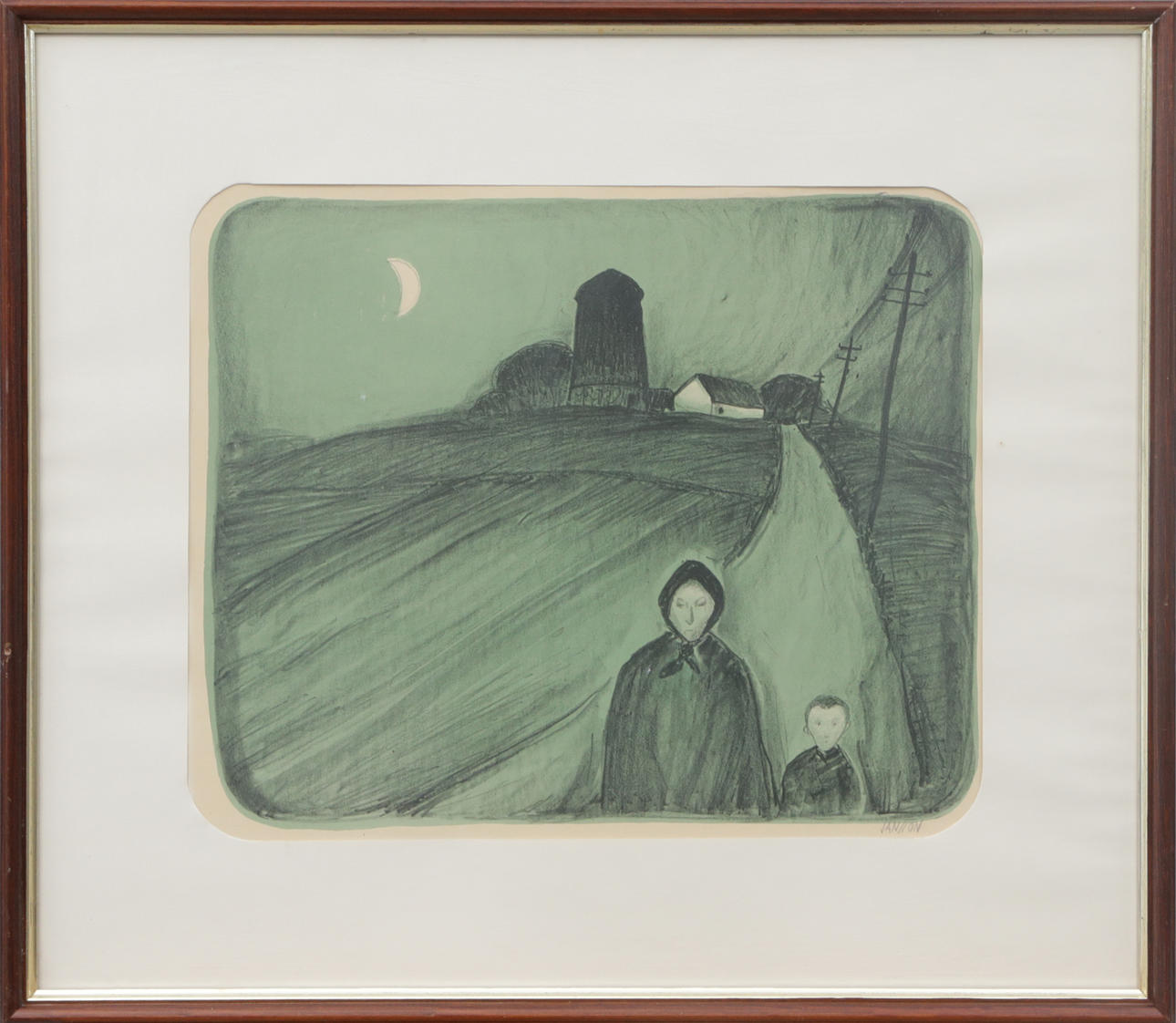 OIDENTIFIERAD KONSTNÄR. LITO, signeret Jansson.