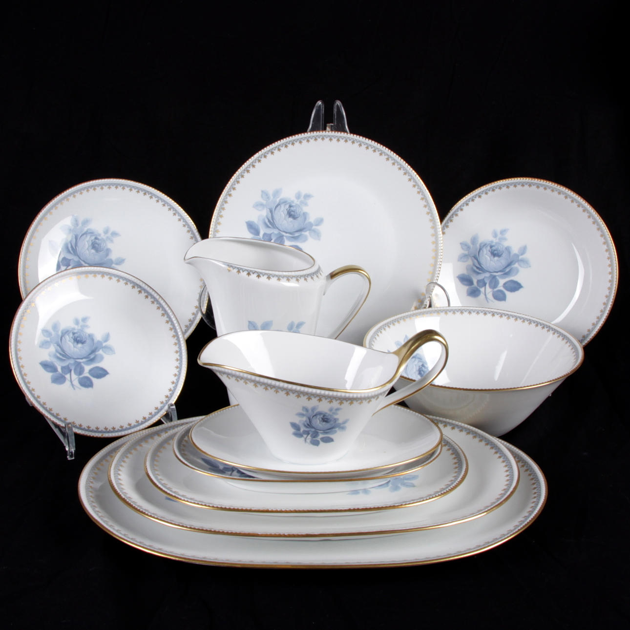 MATSERVIS, 53 delar, porslin, Hackefors, 1900-tal.