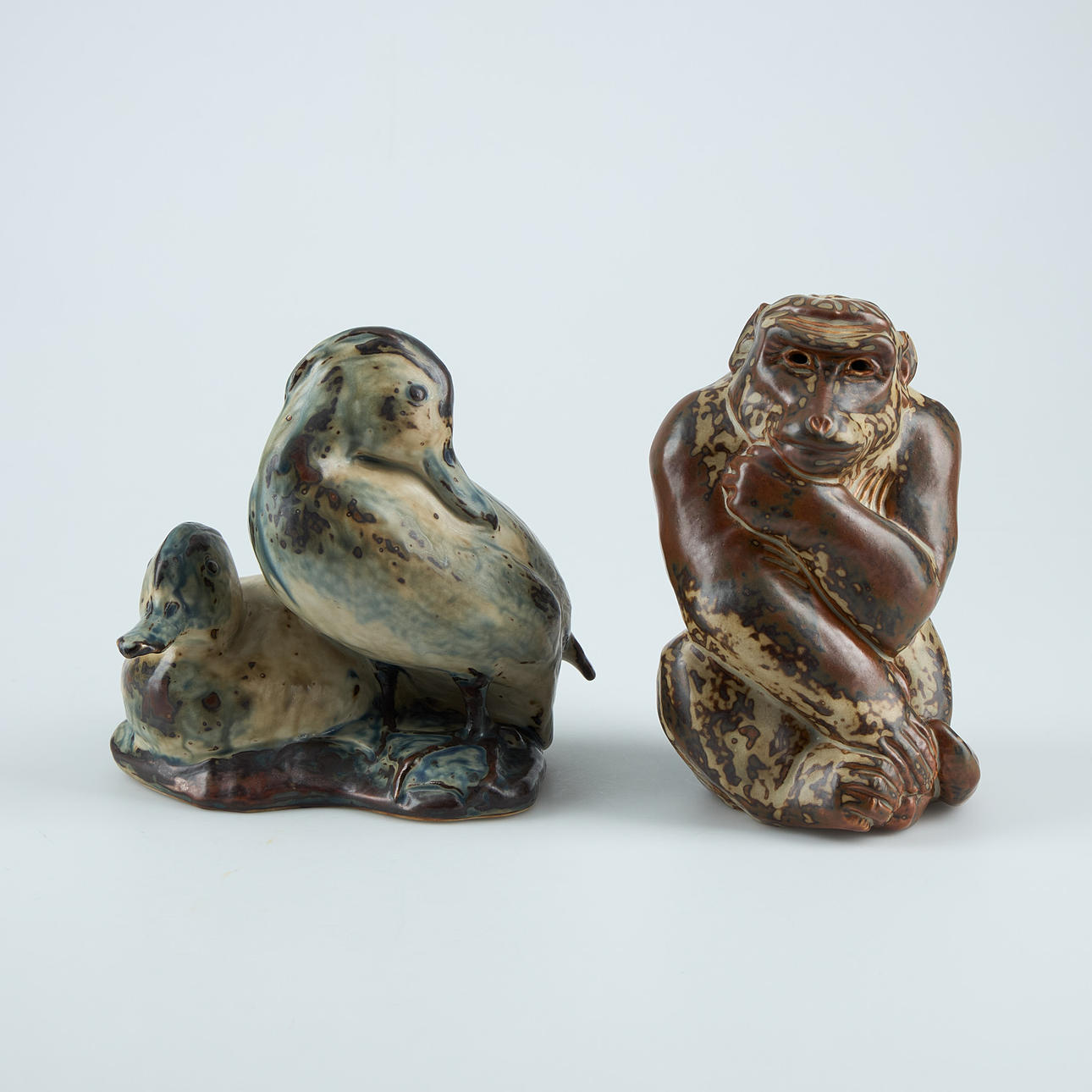 Dos figuras de gres, Knud Kyhn, Royal Copenhagen.