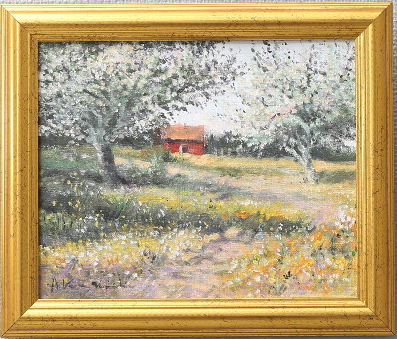 ALEXANDER KUNICKI. Idylliskt sommarlandskap, Olja på duk, signerad.