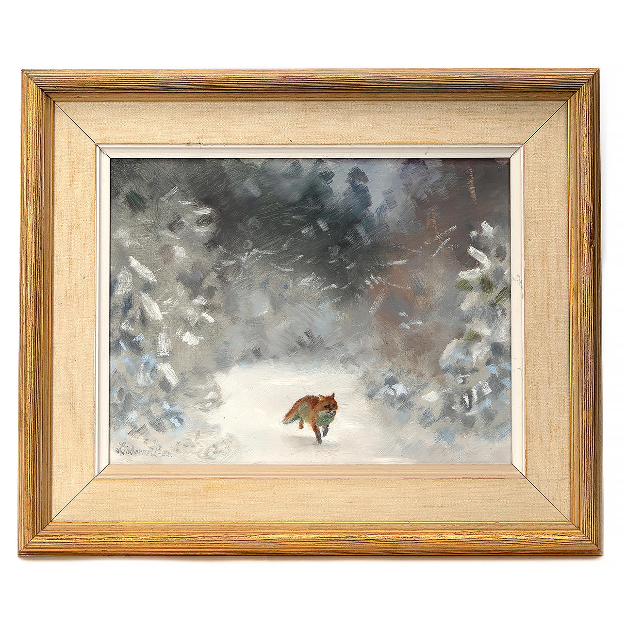 LINDEN WORM LILJEFORS. Oil on panel, signed and dated -52.