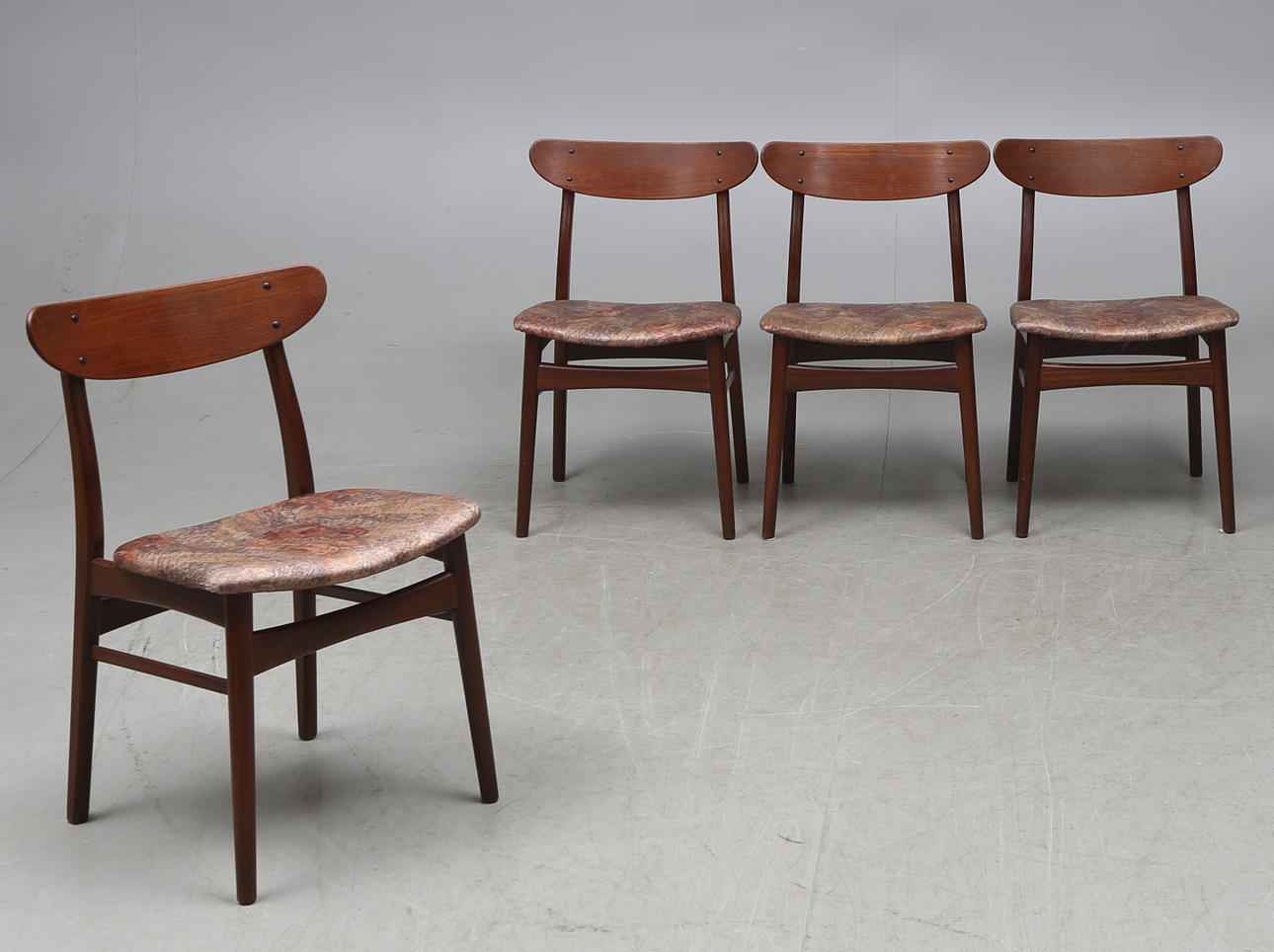 STOLAR, 4 st. Troligen Farstrup Möbelfabrik, Danmark, 1950/60-tal.