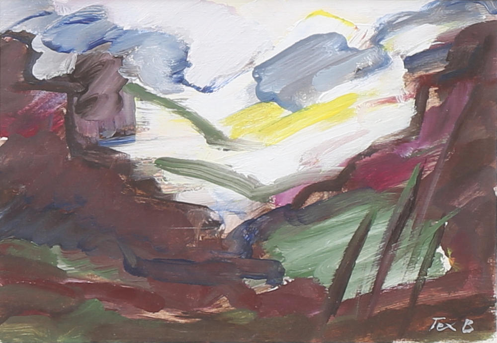TEX BERG. Oljemålning, signerad.