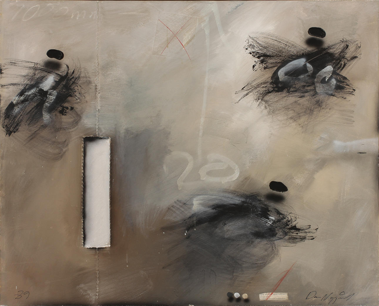 DAN NYGÅRD. Komposition, olja på duk, signerad.