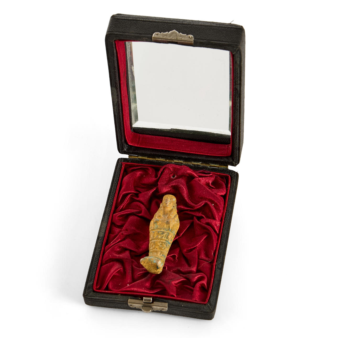 SHABTI, Egipto, miniatura, aprox. 5,3 cm, loza.