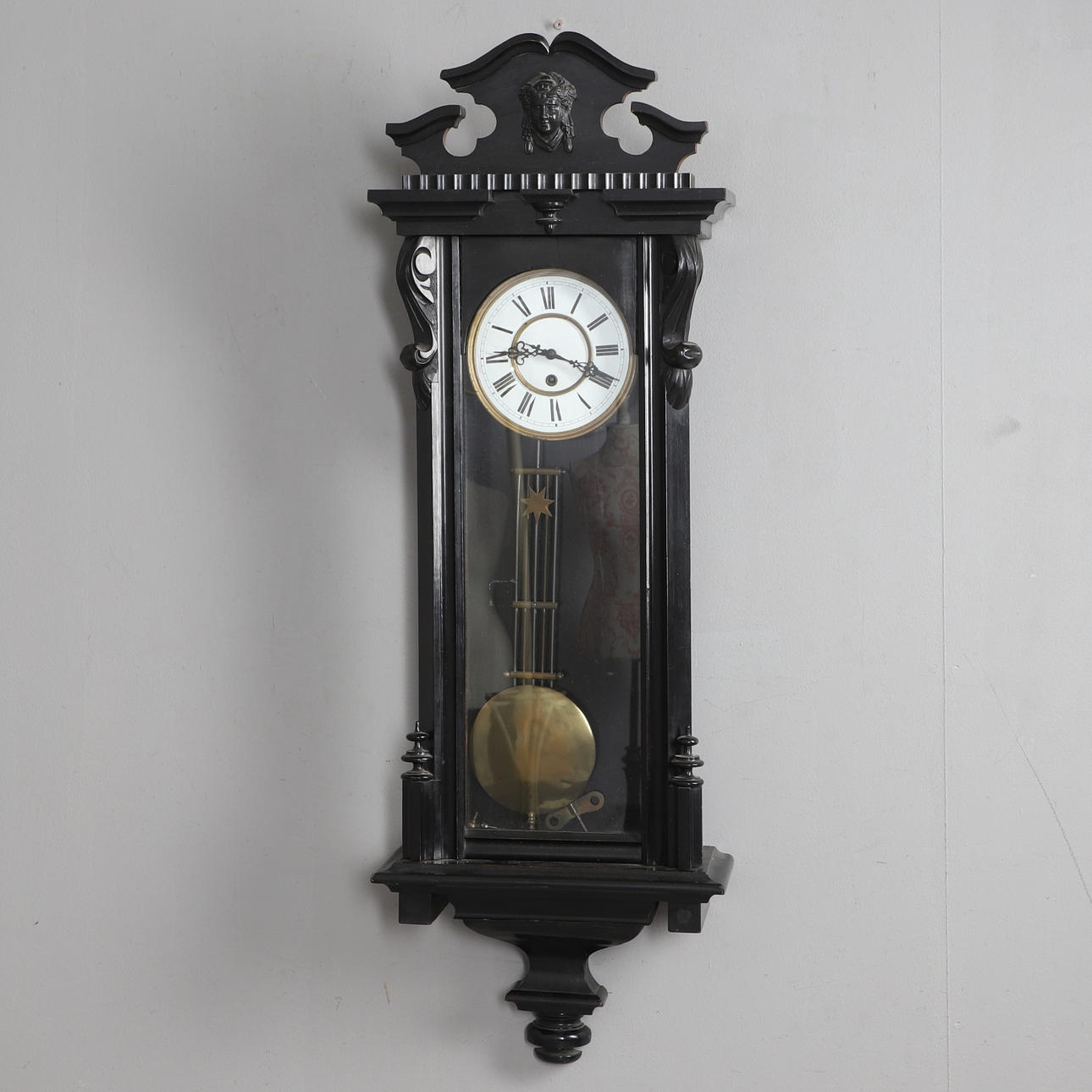 A VIENNA STYLE WALL CLOCK.