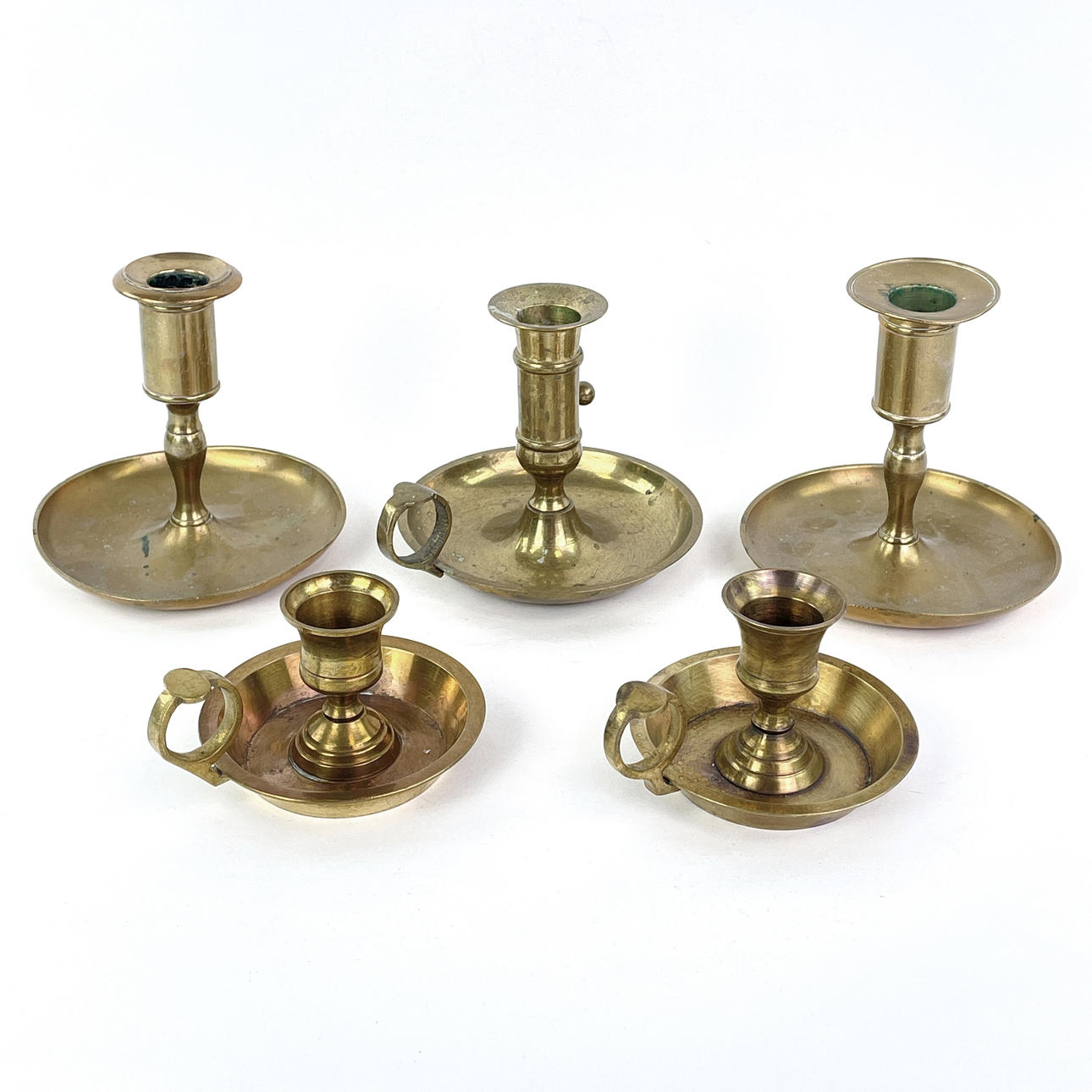 LJUSSTAKAR/NATTLJUSSTAKAR, 5 st, mässing.