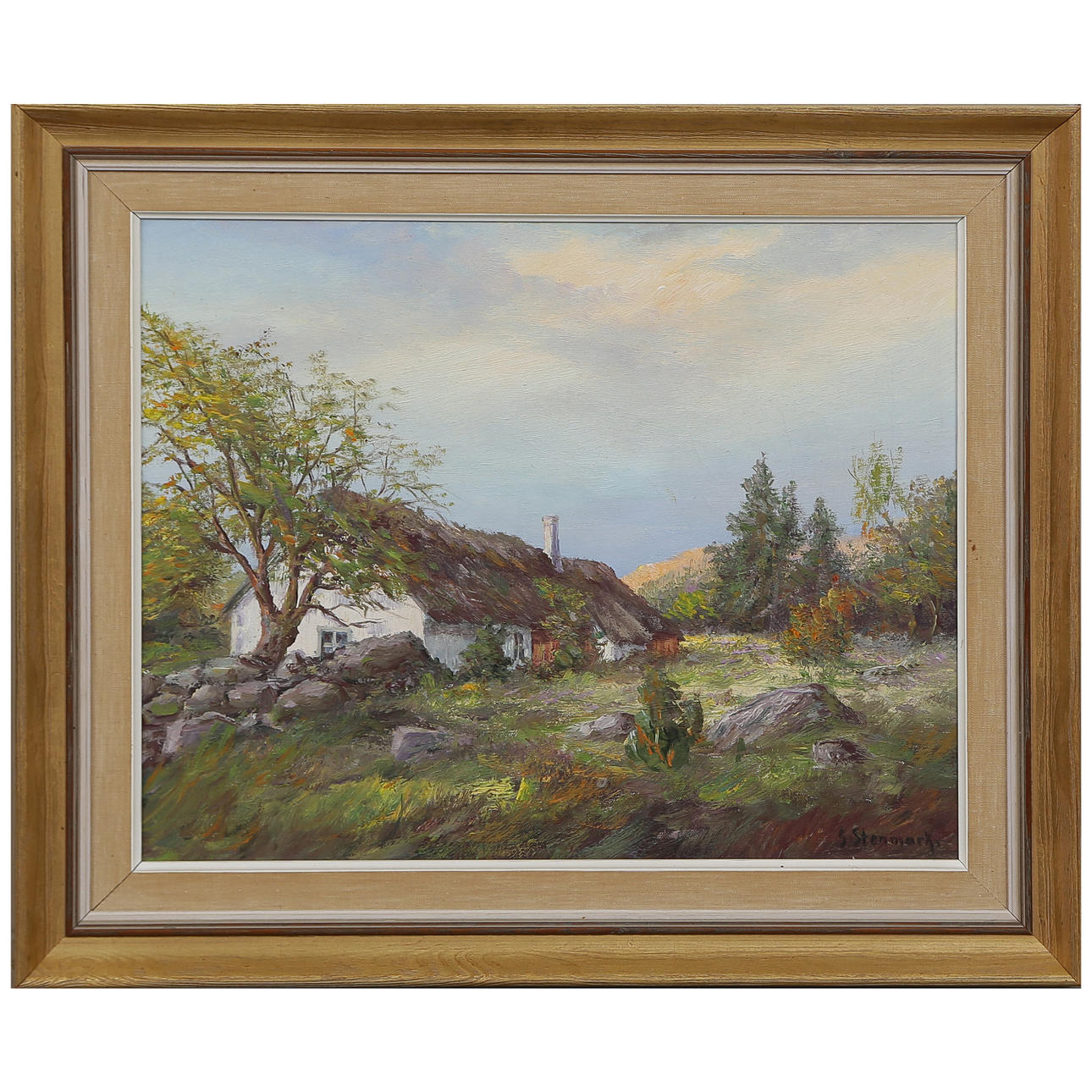 SIGN STONE FIELD. OIL ON CANVAS.