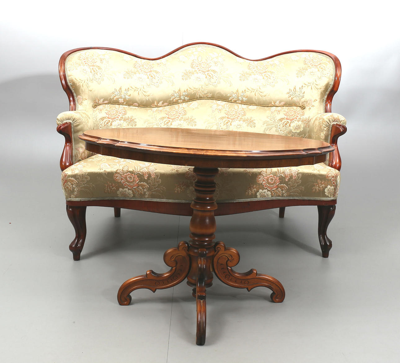 SOFFA OCH PELARBORD, nyrokoko och nyrokokostil, 1800-1900-tal.