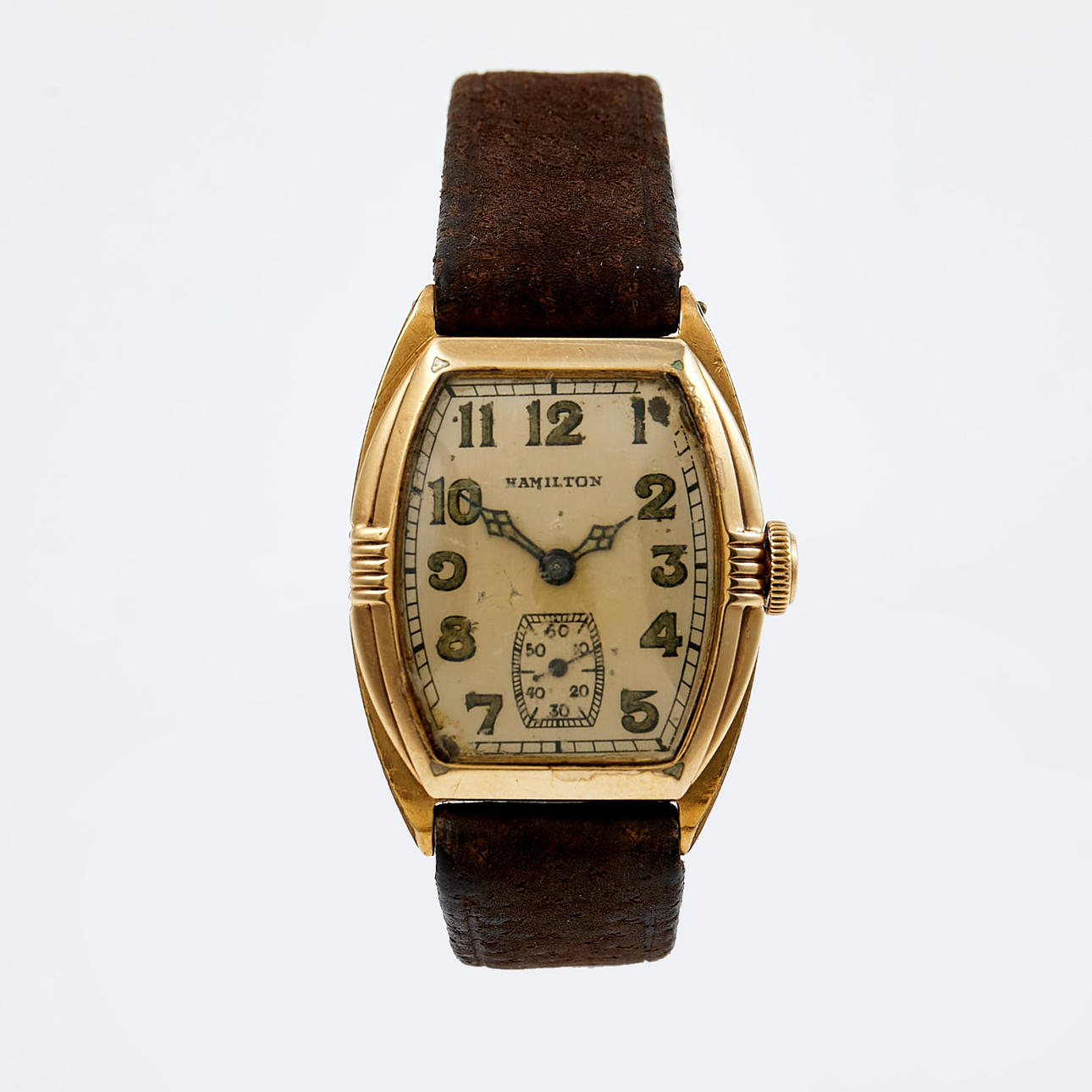 HAMILTON, Wristwatch, gold plated case, manual clockwork.