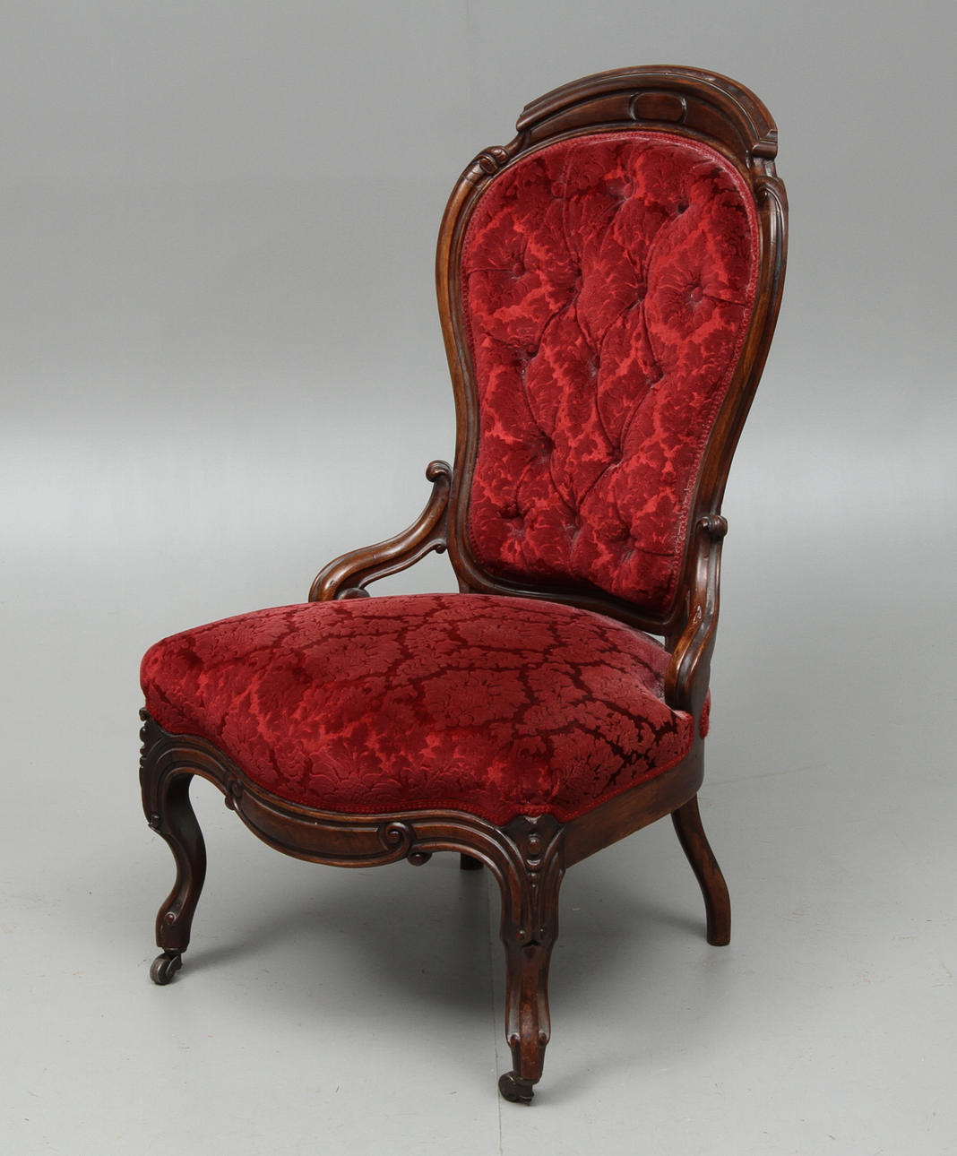 FÅTÖLJ, nyrokokostil, 1800-tal.