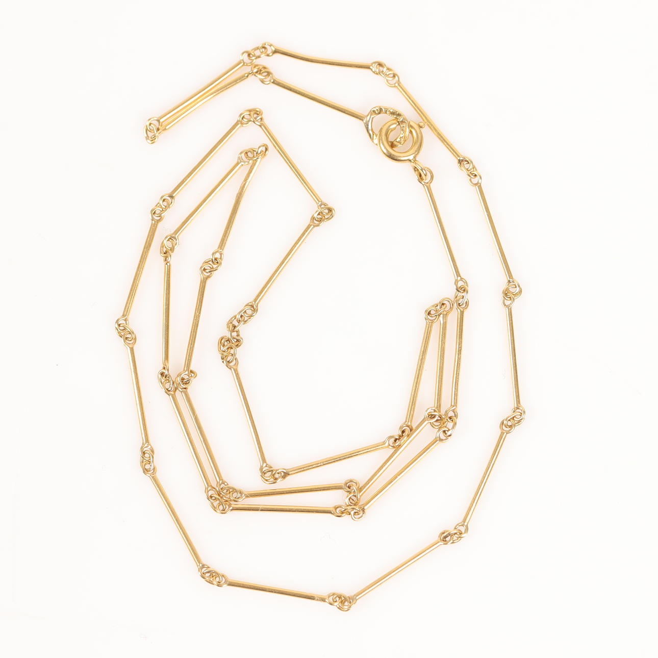 HALSKETTE, Stabkette, 18 K Gold.