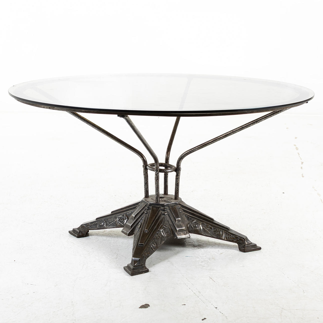 BORD, bistro, med glasplade, Frankrig.