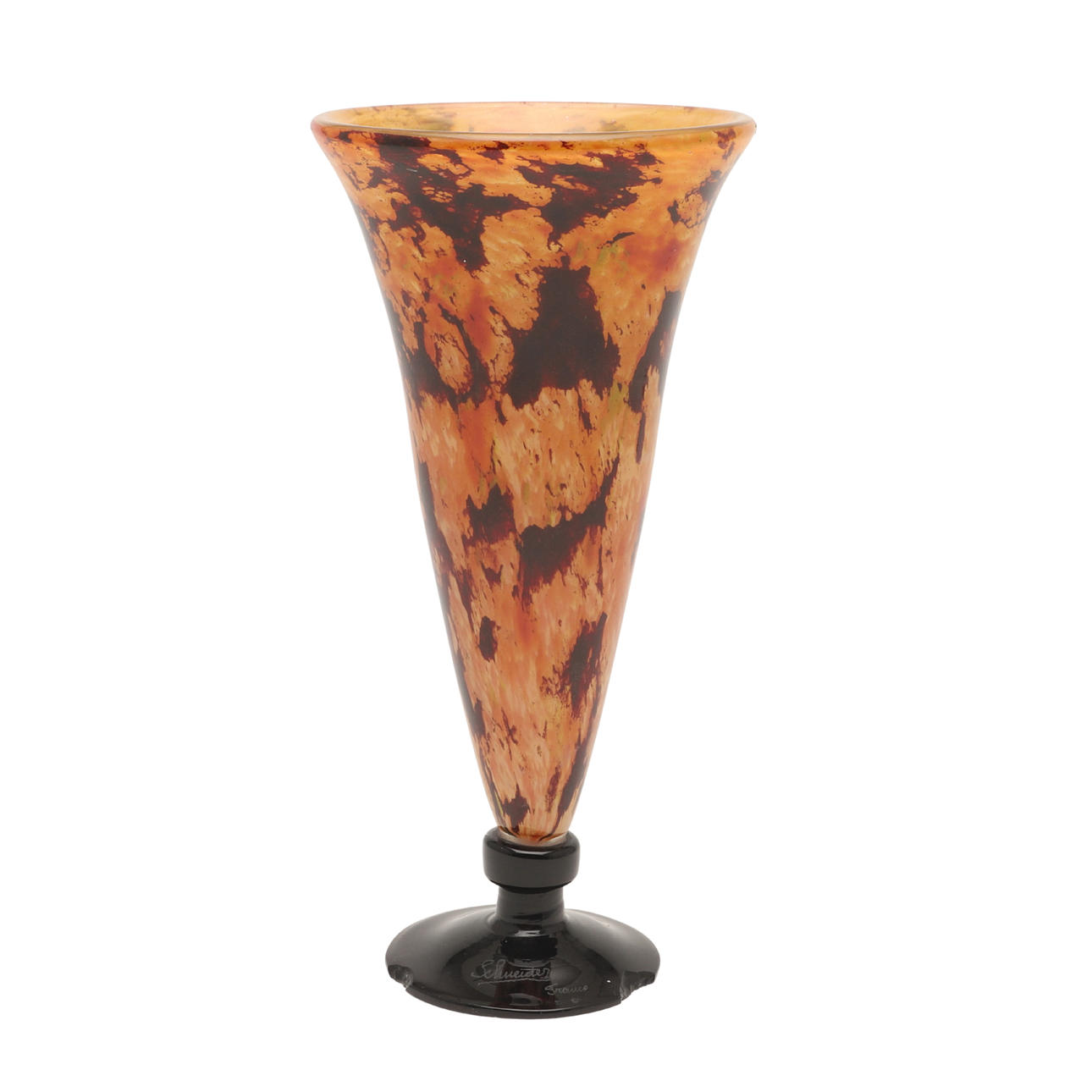 FRANZÖSISCHE SCHNEIDER-KUNSTGLASVASE.