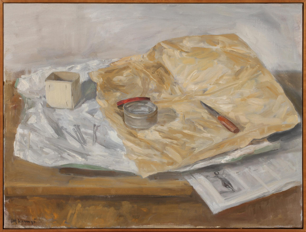 ULF WRANGÖ. Stilleben, olja på duk, signerad.