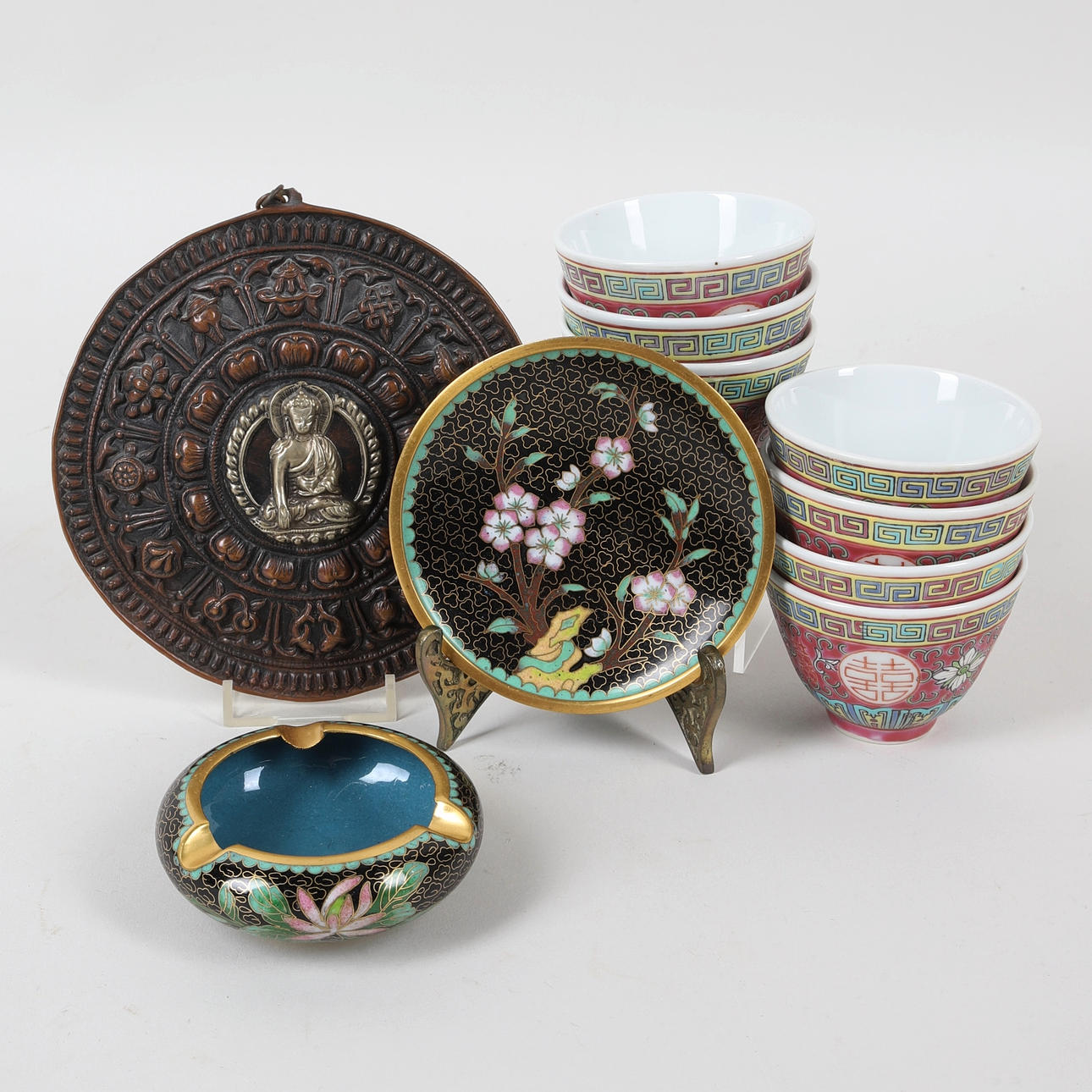 ASIATIKA, 10 stk, inkl. Cloisonné.
