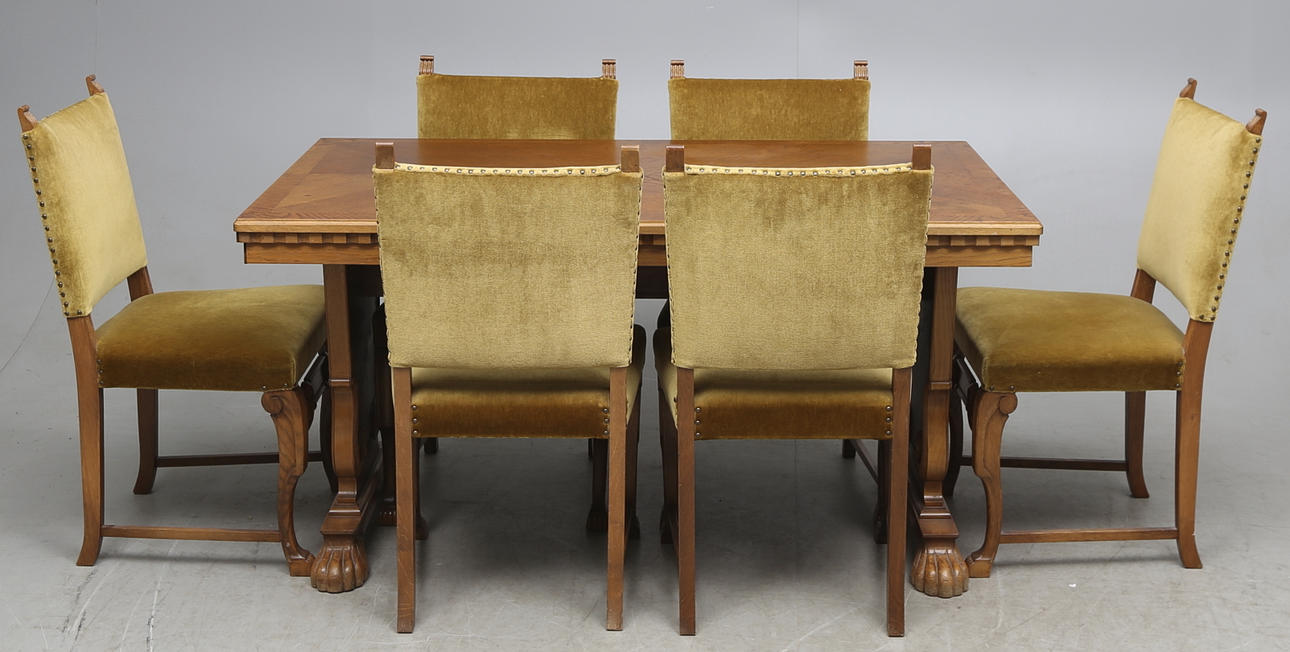 MATSALSGRUPP, ek, barockstil, 1900-tal.