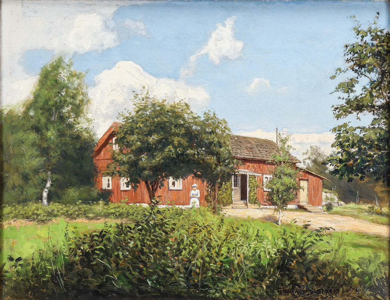 GUNNAR HALLSTRÖM. I Trädgården.