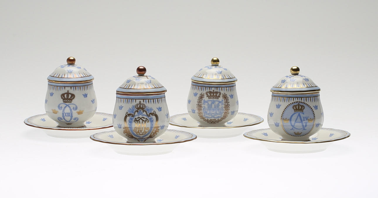 CREMEKOPPAR, porslin, 4 st, Rörstrand.