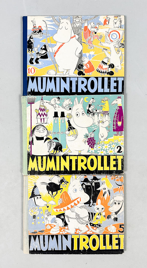 TOVE JANSSON. Ein Satz von 3 „Moomintroll“ -Büchern.