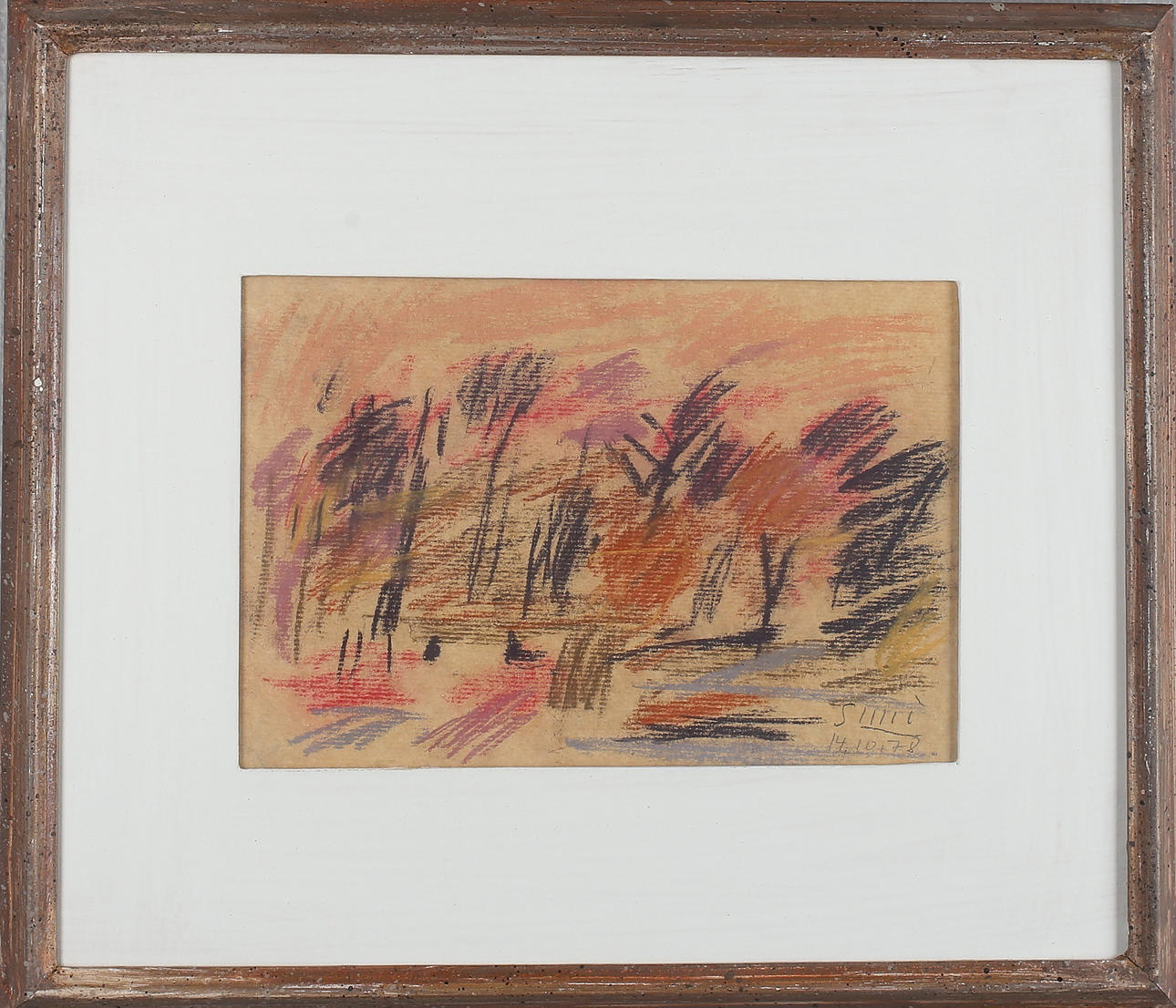 JUHO SUNI. Skogslandskap, pastell på papper, signerad samt daterad 14.10.78.