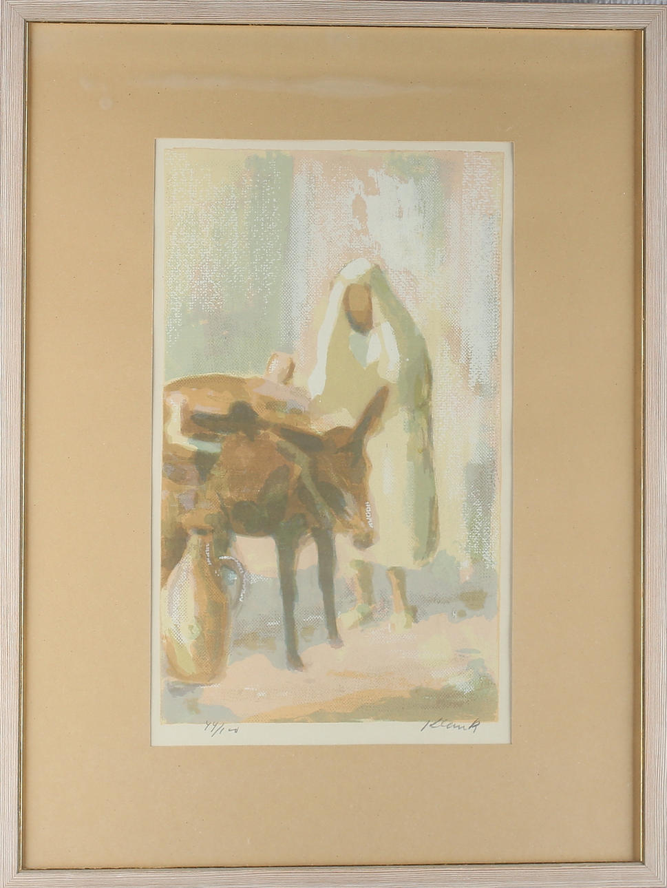 OTTO KLANK. Färglitografi, signerad samt numrerad 44/100.