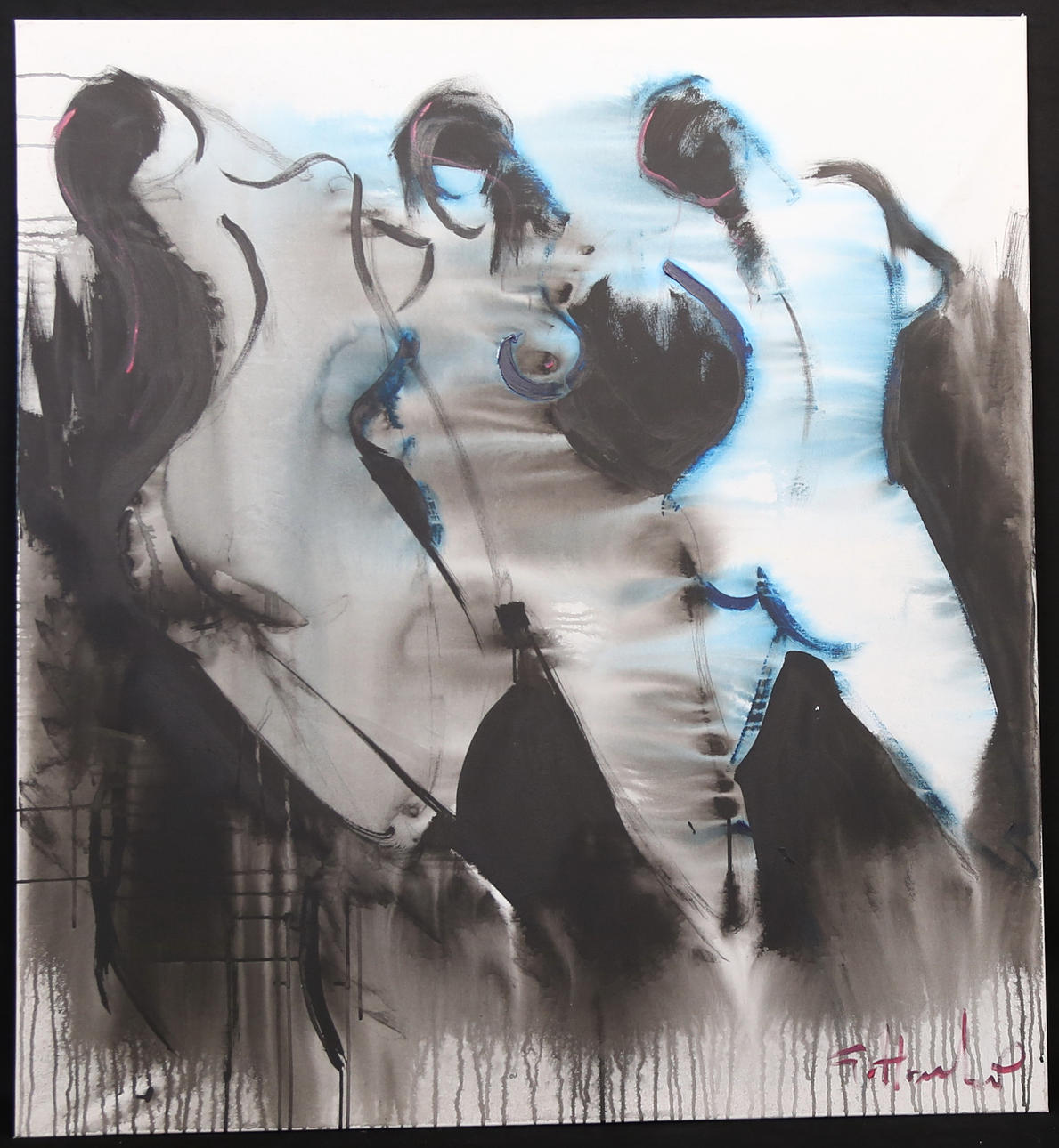 GÖRAN HAUSENKAMP. Acryl auf Leinwand, signiert.