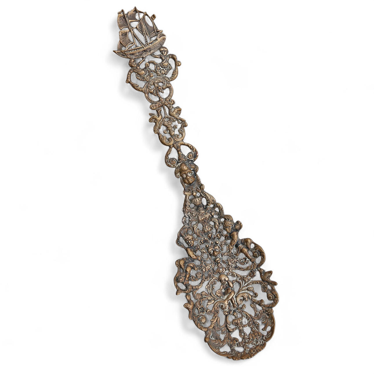 A silver baker's shovel, 20th century.