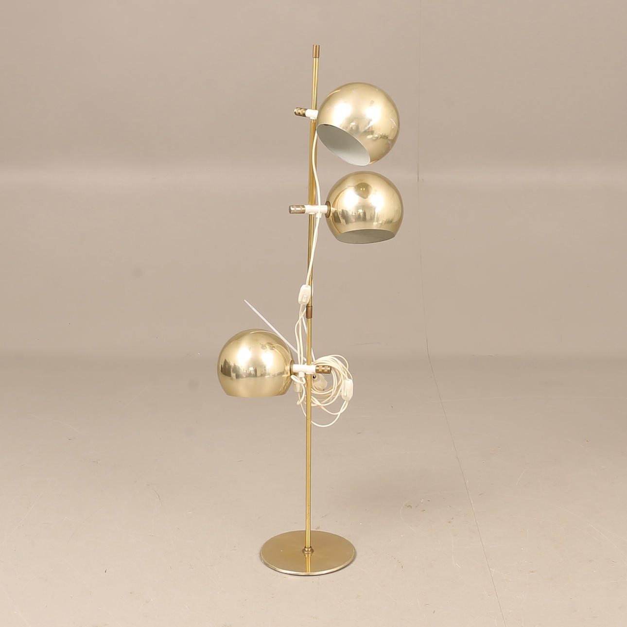 FLOOR LAMP, metal, Hemi globe, Denmark.
