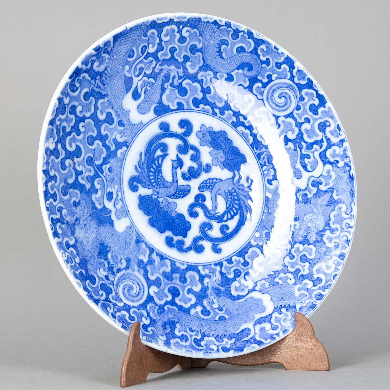 Blau-weißer Teller, Japan, Meiji-Zeit.