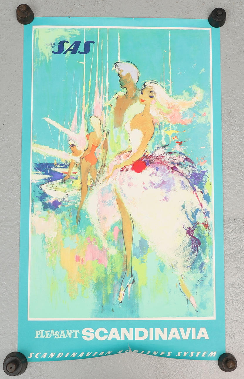 POSTERS, SAS, ”Pleasent Scandinavia”, 1960-luku.