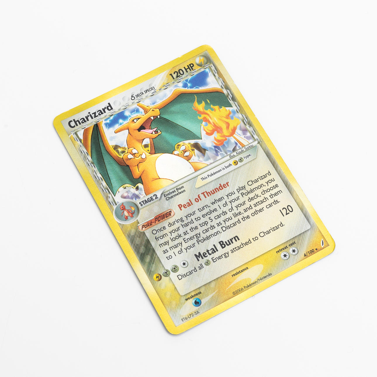 POKÉMON-KORT, Charizard Reverse Holo, Ex Crystal Guardians 4/100, 2006.