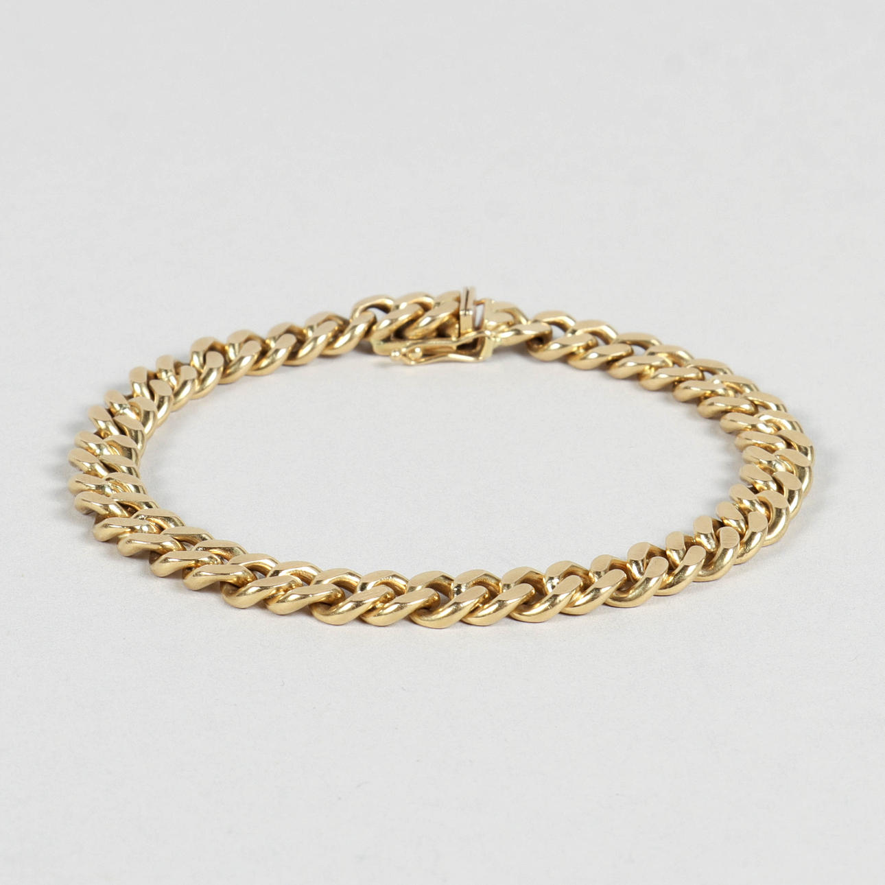 ARMBAND, pansarlänk, 18k guld, Joans Köping.