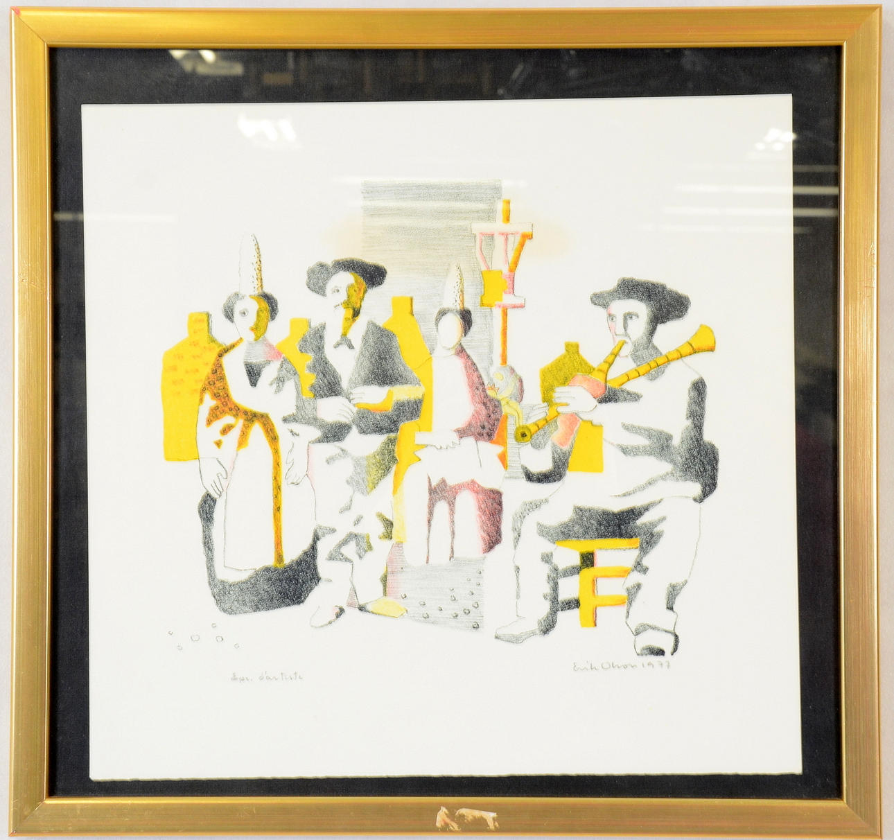 ERIK OLSON. Färglitografi.